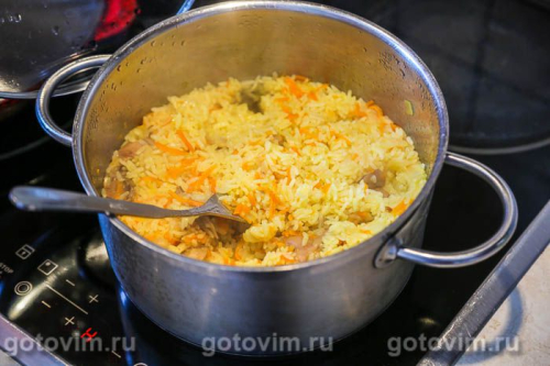 Плов с маслятами